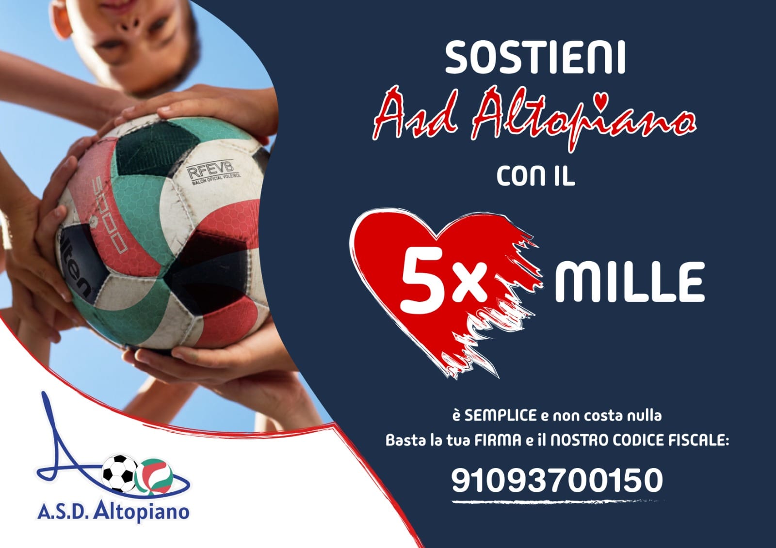 5xMILLE per ASD Altopiano Seveso